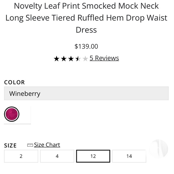 Tommy Hilfiger Smocked Ruffle Neck Long Sleeve Tiered Ruffle Hem Dress - Picture 7 of 7